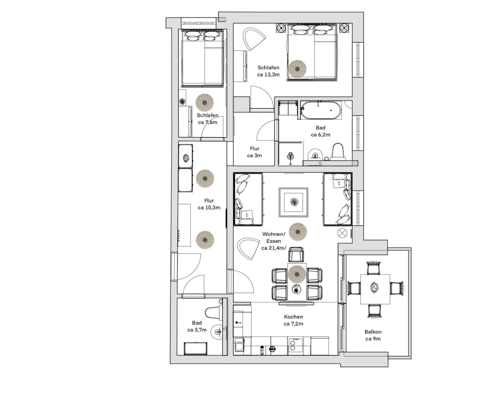 Pineapple Zwinger V - 78 Qm - 1x Free Parking Dresden